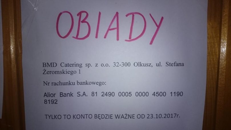 Opłaty za catering